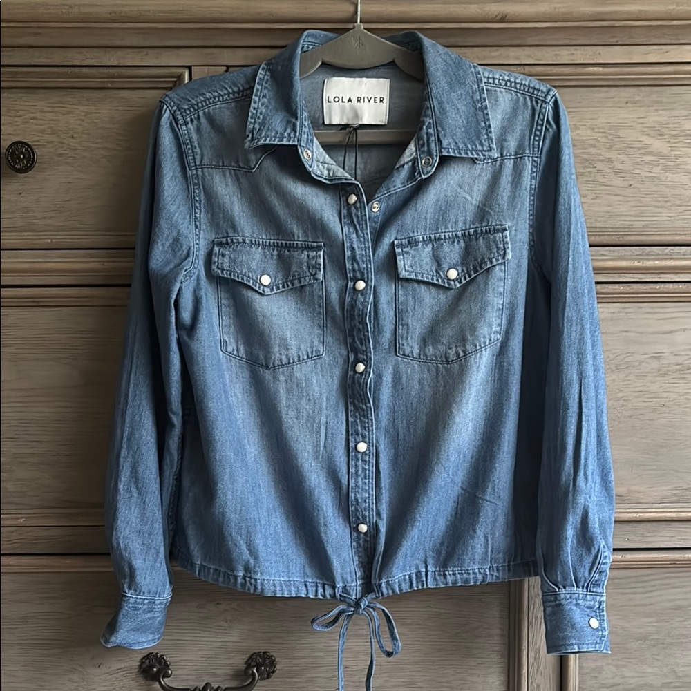 Lola River Denim Button-Up Shirt